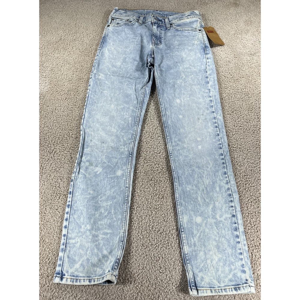 NEW Levis 511 Slim Fit STRETCH Jeans Mens Size‎ 28x30 Light Wash ACID Blue Denim